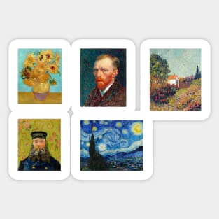 Van Gogh Famous Art Painting Pack Sticker